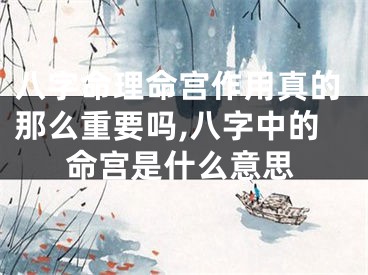 八字命理命宫作用真的那么重要吗,八字中的命宫是什么意思