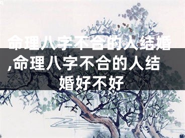 命理八字不合的人结婚,命理八字不合的人结婚好不好