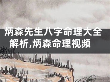 炳森先生八字命理大全解析,炳森命理视频