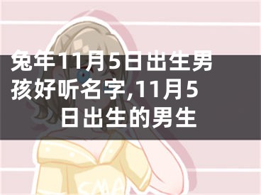 兔年11月5日出生男孩好听名字,11月5日出生的男生