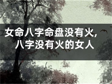 女命八字命盘没有火,八字没有火的女人