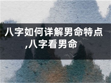 八字如何详解男命特点,八字看男命