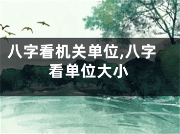 八字看机关单位,八字看单位大小