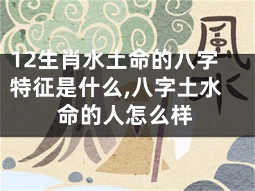 12生肖水土命的八字特征是什么,八字土水命的人怎么样