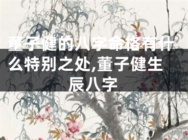 董子健的八字命格有什么特别之处,董子健生辰八字