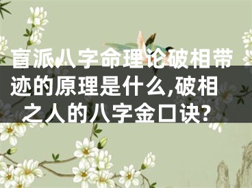 盲派八字命理论破相带迹的原理是什么,破相之人的八字金口诀?