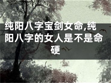纯阳八字宝剑女命,纯阳八字的女人是不是命硬