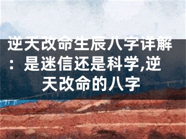 逆天改命生辰八字详解：是迷信还是科学,逆天改命的八字