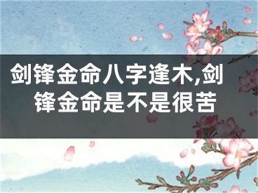 剑锋金命八字逢木,剑锋金命是不是很苦