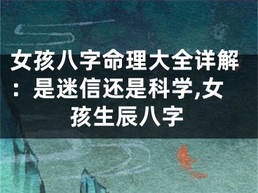 女孩八字命理大全详解：是迷信还是科学,女孩生辰八字