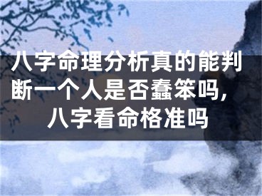 八字命理分析真的能判断一个人是否蠢笨吗,八字看命格准吗