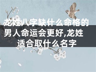 龙姓八字缺什么命格的男人命运会更好,龙姓适合取什么名字