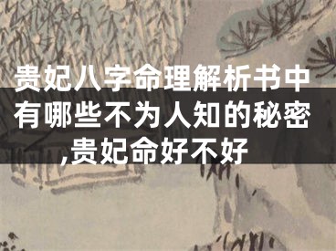 贵妃八字命理解析书中有哪些不为人知的秘密,贵妃命好不好