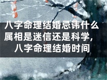 八字命理结婚忌讳什么属相是迷信还是科学,八字命理结婚时间