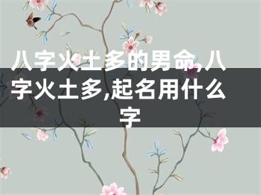 八字火土多的男命,八字火土多,起名用什么字