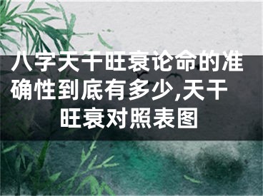 八字天干旺衰论命的准确性到底有多少,天干旺衰对照表图