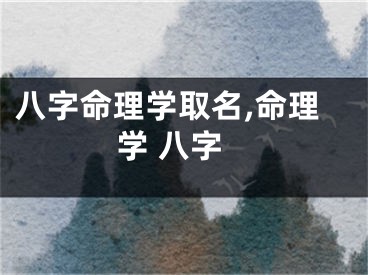八字命理学取名,命理学 八字