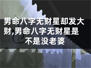 男命八字无财星却发大财,男命八字无财星是不是没老婆