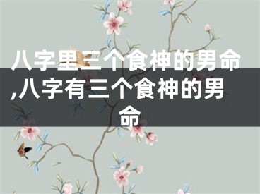 八字里三个食神的男命,八字有三个食神的男命