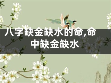 八字缺金缺水的命,命中缺金缺水