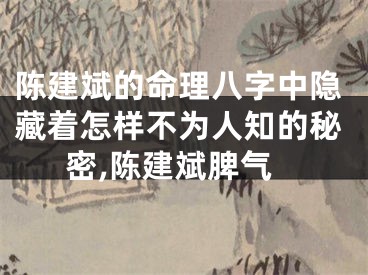 陈建斌的命理八字中隐藏着怎样不为人知的秘密,陈建斌脾气
