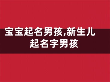 宝宝起名男孩,新生儿起名字男孩