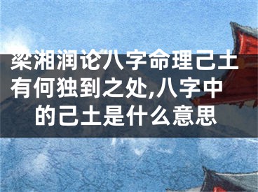 梁湘润论八字命理己土有何独到之处,八字中的己土是什么意思