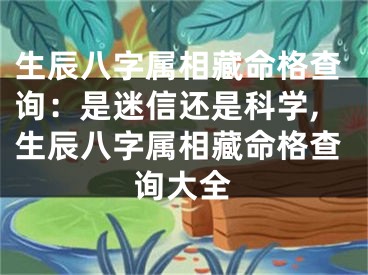 生辰八字属相藏命格查询：是迷信还是科学,生辰八字属相藏命格查询大全
