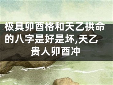 极具卯酉格和天乙拱命的八字是好是坏,天乙贵人卯酉冲