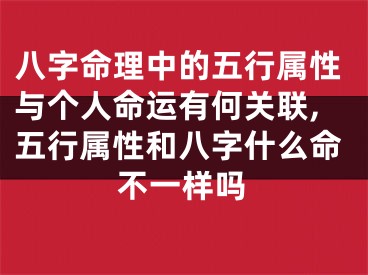 八字命理中的五行属性与个人命运有何关联,五行属性和八字什么命不一样吗