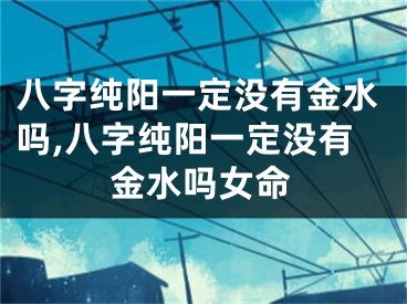 八字纯阳一定没有金水吗,八字纯阳一定没有金水吗女命