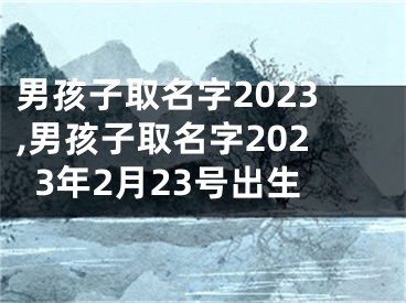 男孩子取名字2023,男孩子取名字2023年2月23号出生