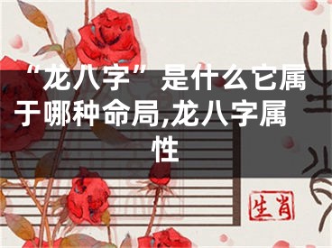 “龙八字”是什么它属于哪种命局,龙八字属性