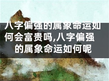 八字偏强的属象命运如何会富贵吗,八字偏强的属象命运如何呢