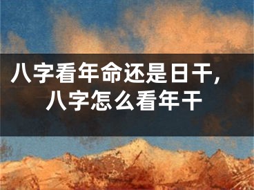 八字看年命还是日干,八字怎么看年干