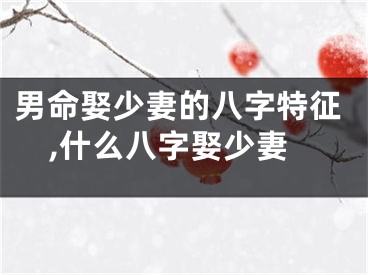 男命娶少妻的八字特征,什么八字娶少妻