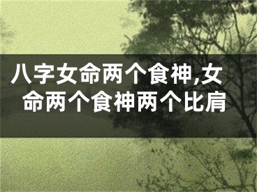 八字女命两个食神,女命两个食神两个比肩