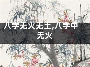 八字无火无土,八字中无火