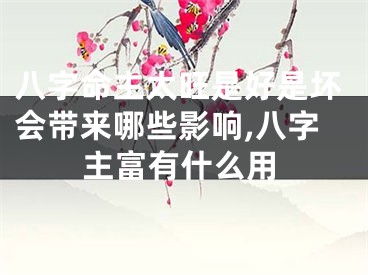 八字命主太旺是好是坏会带来哪些影响,八字主富有什么用