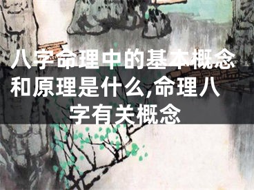 八字命理中的基本概念和原理是什么,命理八字有关概念