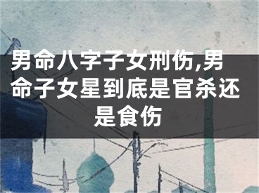 男命八字子女刑伤,男命子女星到底是官杀还是食伤