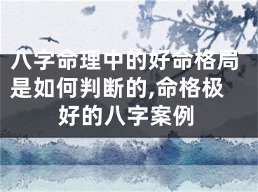 八字命理中的好命格局是如何判断的,命格极好的八字案例