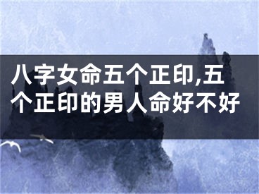 八字女命五个正印,五个正印的男人命好不好