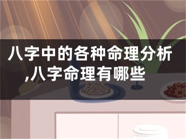 八字中的各种命理分析,八字命理有哪些