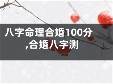 八字命理合婚100分,合婚八字测