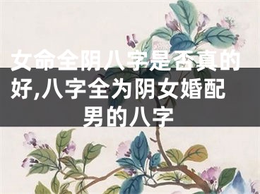 女命全阴八字是否真的好,八字全为阴女婚配男的八字