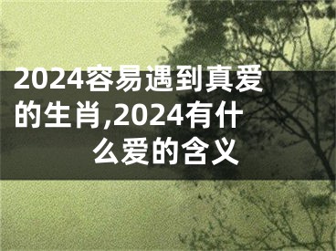2024容易遇到真爱的生肖,2024有什么爱的含义