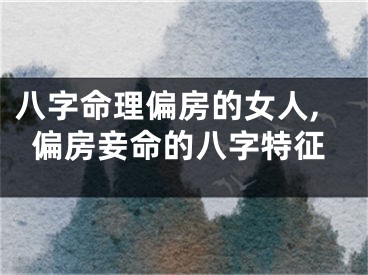 八字命理偏房的女人,偏房妾命的八字特征