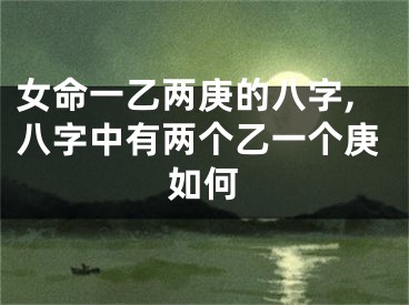 女命一乙两庚的八字,八字中有两个乙一个庚如何