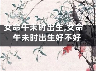 女命午未时出生,女命午未时出生好不好